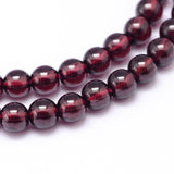 Mozambique Import Natural Grade AAAA Garnet Round Beads Strands, 4mm, Hole: 1mm, about 95pcs/strand, 16 inch