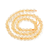 Natural Citrine Beads Strands, Round, Dyed & Heated, 6mm, Hole: 1mm, about 60~63pcs/strand, 15.5~15.7 inch(38~40cm), 3Strand/Set