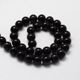 Natural Obsidian Round Beads Strands, 6mm, Hole: 1mm, about 62pcs/strand, 15.7 inch, 10Strand/Set