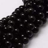 Natural Obsidian Round Beads Strands, 6mm, Hole: 1mm, about 62pcs/strand, 15.7 inch, 10Strand/Set