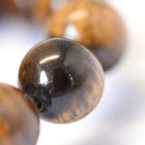 Grade AB Natural Tiger Eye Round Bead Strands, 10~10.5mm, Hole: 1.2mm, about 36pcs/strand, 15.5 inch, 5Strand/Set