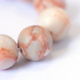 Natural Red Netstone Round Bead Strands, 8~8.5mm, Hole: 1mm, about 47pcs/strand, 15.5 inch, 5Strand/Set