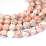 Natural Red Netstone Round Bead Strands, 8~8.5mm, Hole: 1mm, about 47pcs/strand, 15.5 inch, 5Strand/Set