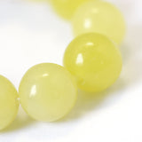 Natural Lemon Jade Round Bead Strands, 8~8.5mm, Hole: 1mm, about 45~47pcs/strand, 15 inch, 5Strand/Set