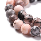 Natural Zebra Jasper Round Bead Strands, 8~8.5mm, Hole: 1mm, about 47pcs/strand, 15.5 inch, 5Strand/Set