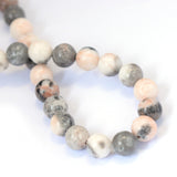 Natural Zebra Jasper Round Bead Strands, 8~8.5mm, Hole: 1mm, about 47pcs/strand, 15.5 inch, 5Strand/Set