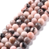 Natural Zebra Jasper Round Bead Strands, 8~8.5mm, Hole: 1mm, about 47pcs/strand, 15.5 inch, 5Strand/Set