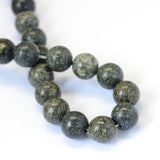 Natural Serpentine/Green Lace Stone Round Bead Strands, 8~8.5mm, Hole: 1mm, about 47pcs/strand, 15.5 inch, 5Strand/Set