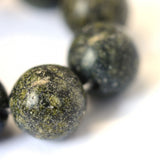 Natural Serpentine/Green Lace Stone Round Bead Strands, 8~8.5mm, Hole: 1mm, about 47pcs/strand, 15.5 inch, 5Strand/Set