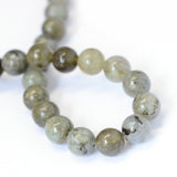 Natural Labradorite Round Bead Strands, 8~8.5mm, Hole: 1mm, about 44~48pcs/strand, 15 inch, 5Strand/Set