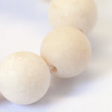 Frosted Natural Fossil Round Bead Strands, 8~8.5mm, Hole: 1mm, about 47pcs/strand, 15.5 inch, 5Strands/Set