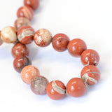 Natural Red Jasper Round Bead Strands, 8~8.5mm, Hole: 1mm, about 47pcs/strand, 15.5 inch, 5Strand/Set