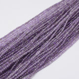 Natural Amethyst Beads Strands, Round, Faceted, 2mm, Hole: 0.5mm, about 220pcs/strand, 15.7 inch(40cm), 3Strand/Set