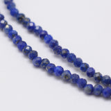 Natural Lapis Lazuli Beads Strands, Round, Faceted, 2mm, Hole: 0.5mm, about 197pcs/strand, 15.7 inch(40cm), 3Strand/Set