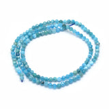 Natural Apatite Beads Strands, Faceted, Round, 3mm, Hole: 0.5mm, about 113pcs/strand, 15.35 inch(39cm), 2Strand/Set