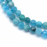 Natural Apatite Beads Strands, Faceted, Round, 3mm, Hole: 0.5mm, about 113pcs/strand, 15.35 inch(39cm), 2Strand/Set