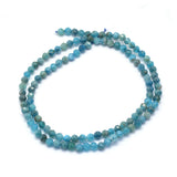 Natural Apatite Beads Strands, Faceted, Round, 4mm, Hole: 1mm, about 95pcs/strand, 15.35 inch(39cm), 2Strand/Set