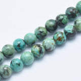 Natural African Turquoise(Jasper) Beads Strands, Round, 6mm, Hole: 1mm, about 61pcs/strand, 15.5 inch(39.5cm), 2Strand/Set