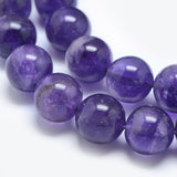 Natural Amethyst Beads Strands, Round, 6mm, Hole: 1mm, about 65pcs/strand, 15.7 inch(39.8cm), 3Strand/Set