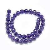 Natural Amethyst Beads Strands, Round, 6mm, Hole: 1mm, about 65pcs/strand, 15.7 inch(39.8cm), 3Strand/Set