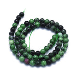 Natural Ruby in Zoisite Beads Strands, Round, 6mm, Hole: 1mm, about 63~70pcs/Strand, 15.35 inch(39cm)