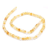 Natural Yellow Quartz Beads Strands, Faceted, Rondelle, 5.5~6x4~4.5mm, Hole: 1mm, about 95pcs/strand, 15.59''(39.6cm)