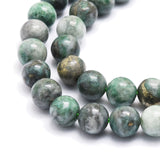 Natural Dioptase Round Beads Strands, 6~6.5mm, Hole: 0.8mm, about 63pcs/strand, 15.47 inch(39.3cm)