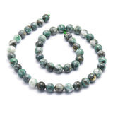 Natural Dioptase Round Beads Strands, 8~8.5mm, Hole: 1mm, about 44pcs/strand, 15.47 inch(39.3cm)