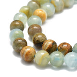 Natural Blue Calcite Beads Strands, Round, 6mm, Hole: 0.8mm, about 64pcs/strand, 15.55''(39.5cm)