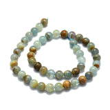 Natural Blue Calcite Beads Strands, Round, 8mm, Hole: 1mm, about 48pcs/strand, 15.55''(39.5cm)