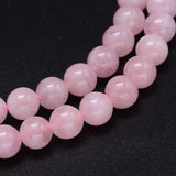 Round Natural Grade AA Madagascar Rose Quartz Beads Strands, 6mm, Hole: 1mm, about 65pcs/strand, 15.3 inch, 2Strand/Set