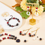 Unwaxed Natural Lava Rock Bead Strands, Round, 8mm, Hole: 1.2mm, about 48pcs/strand, 15.5 inch, 10Strand/Set