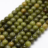 Natural Chinese Jade Beads Strands, TaiWan Jade, Round, 6mm, Hole: 1mm, about 58~60pcs/strand, 15 inch, 5Strands/Set