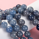 Natural Blue Aventurine Beads Strands, Round, 6mm, Hole: 0.8mm, about 65pcs/strand, 15.1 inch, 5Strand/Set