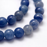 Natural Blue Aventurine Beads Strands, Round, 6mm, Hole: 0.8mm, about 65pcs/strand, 15.1 inch, 5Strand/Set