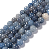 Natural Blue Aventurine Beads Strands, Round, 6mm, Hole: 0.8mm, about 65pcs/strand, 15.1 inch, 5Strand/Set