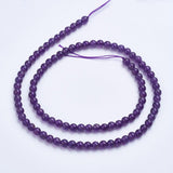 Natural Amethyst Bead Strands, Grade A, Round, 4~4.5mm, Hole: 0.8mm, about 97pcs/strand, 15.7 inch, 2Strand/Set