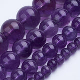 Natural Amethyst Bead Strands, Grade A, Round, 4~4.5mm, Hole: 0.8mm, about 97pcs/strand, 15.7 inch, 2Strand/Set