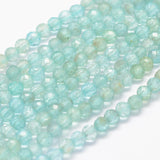 Natural Apatite Beads Strands, Faceted, Round, 3mm, Hole: 0.5~0.6mm, about 144~151pcs/strand, 15.3~15.7 inch(39~40cm), 2Strand/Set