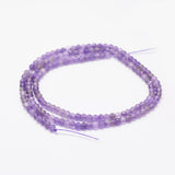 Natural Amethyst Beads Strands, Faceted, Round, 3mm, Hole: 0.5~0.6mm, about 127~135pcs/strand, 15.3~15.7 inch(39~40cm), 2Strand/Set