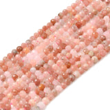 Natural Rhodonite Beads Strands, Faceted, Round, 3mm, Hole: 0.5~0.6mm, about 144~151pcs/strand, 15.3~15.7 inch(39~40cm), 2Strand/Set