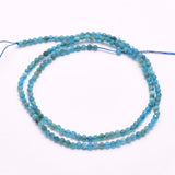 Natural Apatite Beads Strands, Faceted, Round, 2mm, Hole: 0.5mm, about 166~173pcs/strand, 15.5 inch(39cm), 2Strand/Set