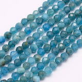 Natural Apatite Beads Strands, Faceted, Round, 2mm, Hole: 0.5mm, about 166~173pcs/strand, 15.5 inch(39cm), 2Strand/Set