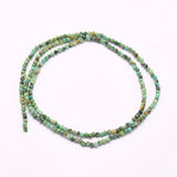 Natural African Turquoise(Jasper) Beads Strands, Faceted, Round, 2mm, Hole: 0.5mm, about 176~200pcs/strand, 15.7 inch(40cm), 2Strand/Set