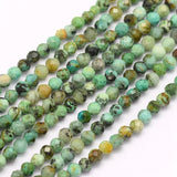 Natural African Turquoise(Jasper) Beads Strands, Faceted, Round, 2mm, Hole: 0.5mm, about 176~200pcs/strand, 15.7 inch(40cm), 2Strand/Set