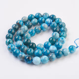 Natural Apatite Beads Strands, Round, 8mm, Hole: 0.8mm, about 51pcs/strand, 15.7 inch(40cm)