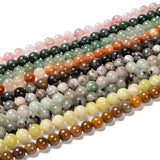 Natural Gemstone Beads Strands, Mixed Stone, Round, 8mm, Hole: 0.8~1mm, about 46pcs/Strand, 14.96 inch(38cm), 10Strand/Set