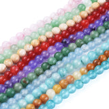 Natural Gemstone Beads Strands, Mixed Stone, Round, 8mm, Hole: 0.8~1mm, about 46pcs/Strand, 14.96 inch(38cm), 10Strand/Set