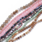 Natural Gemstone Beads Strands, Dyed, Mixed Stone, Round, 4~12mm, Hole: 0.8~1.2mm, about 64pcs/strand, 15~15.5 inch(38~39cm), 10Strand/Set