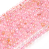 Natural Rose Quartz Beads Strands, Round, 10mm, Hole: 1mm, about 38pcs/strand, 14.96 inch(38cm), 10Strand/Set